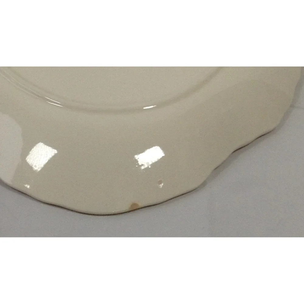 Vintage Serving‎ Platter Roses Floral Gold Edging   12 Inch